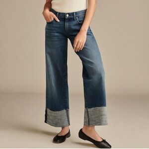 LUCKY BRAND Legend Mid Rise Sweet Wide Leg Jeans Cuffing Season Wash Size 2/26